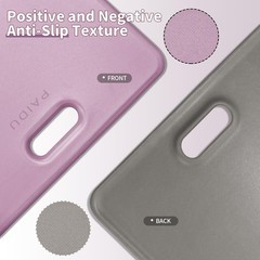 Yoga Knee Pad – 1 Inch Thick with Extra Cushioning, Purple + Warm Grey
