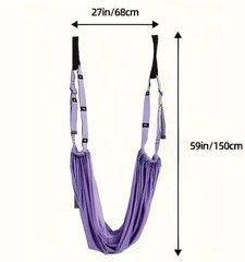 Advanced Purple Aerial Yoga Rope Professional Home Fitness Gear Single Piece