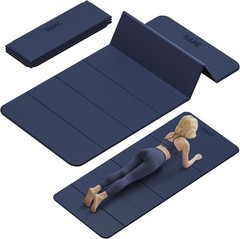 Foldable Yoga Mat,74″Lx32″Wx1/3″Thick,Folding Exercise Mat,Non-slip Wide Pila…