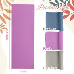 3 Pack 26″X73″ Hot Yoga Mat Towel Pack Non-Slip Yoga Mat Gym Sweat Absorbent Mic