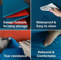 Foldable Yoga Mat-1/4 Inch Thick – Easy to Storage Travel Yoga Mat Foldable L…
