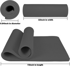 4/5 Inch TPE Yoga Mat Fitness & Exercise Mats Large Size 72″L X 32″W Non-Slip An