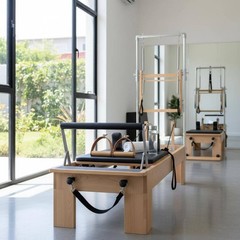2 Pieces Leather Wood Handles Long-Lasting Pilates Reformer Handles Sturdy Duty