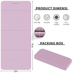 7-Fold Yoga Mat 74″x31″ – 0.31 Inch Thick Folding Exercise Mat, Extra Wide No…