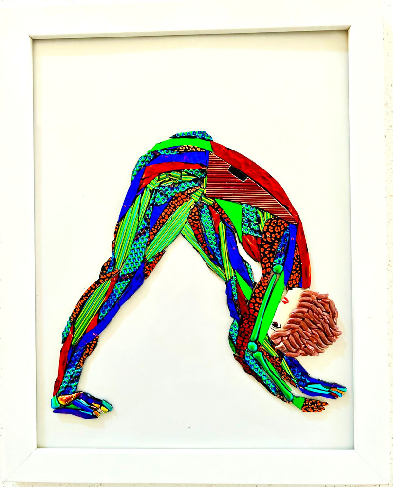 Wall Art Mosaic Yoga Pose