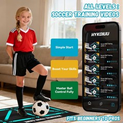 Soccer Training Mat With Instructional Video 35.4 x 23.6 x 0.14 inches, blue
