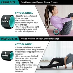 Yoga Wheel Set of 3+1, Upgraded 10MM Thick Back Wheels for Pain Relief & Stre…