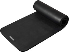 Retrospec Solana Yoga Mat 1/2″ & 1″ Thick w/ Nylon Strap for Men & Women – Non S