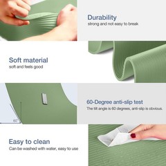 Yoga Mat Non Slip NBR Extra Thick 72×32 Anti Tear Exercise Mat Strap Bag
