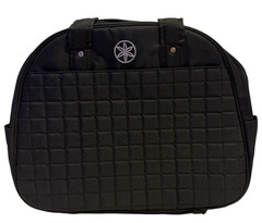 Gaiam Black Quilted Gym Yoga Bag with Mat Strap & Pockets