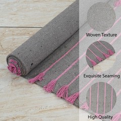 Yoga Mat Thick Non Slip Cotton Exercise Workout Mat Pilates Rug 2×6 FT