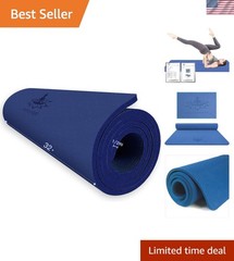 Extra Thick TPE Yoga Mat – 72″x 32″ Thickness 1/2 Inch -Eco Friendly SGS Cert…