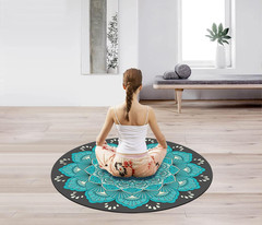 Pilates Mat round Oversize Yoga Mat Suede Rubber Non-Slip Dia 140Cm Exercise Mat