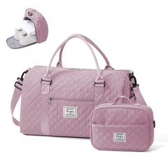 Gym Duffle Bag for Women with Shoe Compartment Waterproof Travel Tote Bags Pe…