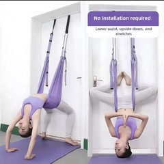 Purple Yoga Inversion Swing/Sling, No Installation Required, 59in x 27in