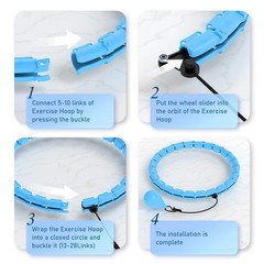 Weighted Hula Circle Hoops for Adults Weight Loss, Infinity Fitness Hoop Plus…
