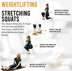 Sisyphos Cork Squat Wedge Block – 2 PCS With Massage Ball And Free E-Book + Work