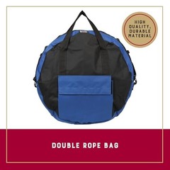 Double Rope Bag for Trail and Working, Blue, Adjustable Strap Round Carry Bag