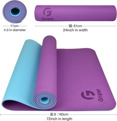 Thick Gym Exercise Mat Yoga Mat Pilates Workout Pad Non Slip Home Class Fitness