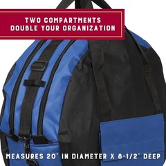 Double Rope Bag for Trail and Working, Blue, Adjustable Strap Round Carry Bag