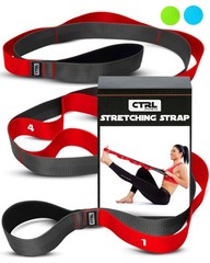 Stretching Strap with Loops Non Elastic Stretch Band for Physical Therapy, Y…