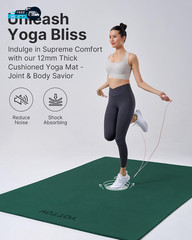 Large Yoga Mat (75 * 52 * 1/2Inch),Extra Wide TPE Exercise Mat,Non-Slip Workout
