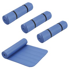 Set of 4 gymnastics mat yoga mat fitness mat fitness mat 190 x 60 x 1 cm Blue
