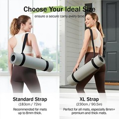 Yoga Mat Strap Adjustable Cotton Carrier Sling Black Durable Portable Secure …
