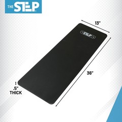 The Step Small Exercise Mat – 13 inches x 36 x 0.5 inches, Black