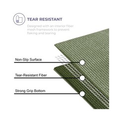Voyage 5mm Studio Yoga Mats, 6 Pack, 72x24in Olive Green