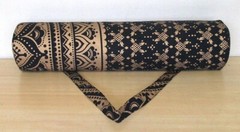 Indian Black Gold Mandala Bags With Shoulder Strap Yoga Mat Carrier Yoga Bags US
