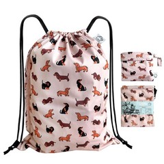 Leakproof Drawstring Backpack Sports Gym Bag Large Capacity With Pocket for S…