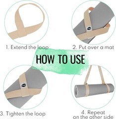 Yoga Mat Strap – Extra Soft & Thick Cotton Carrier for All Mats | Adjustable …