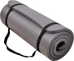 Balancefrom 71X24 Inches Extra Thick Yoga Mat 1-Inch High-Density Foam – Roll-Up