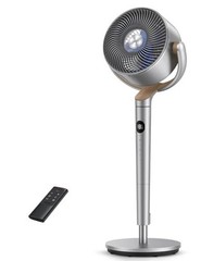 DREO Fan for Bedroom, 120°+120°Omni-directional Oscillating Fan, 90ft, Silver