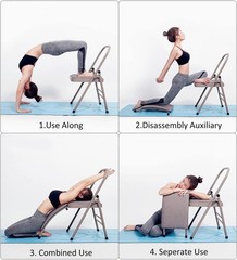 Yoga Auxiliary Chair with Lumbar Back Support Foldable Balance Training