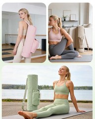 Puffy Yoga Mat Bag Yoga Gym Bags for Men, Full-Zip Pilates Bag with Wet Pocke…