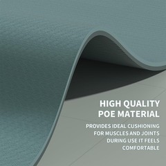 Large Yoga Mat (6’x 4′)-POE 0.28”/0.32”/0.4” Thick Fitness Mat, Eco-Friend…