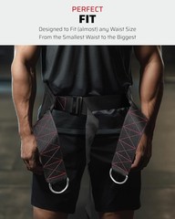 Sled Pulling Belt Adjustable Closure 2 Straps & 4 Hooks Multidirectional