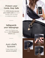 Anti Pickpocket Bag – RFID Crossbody Bag for Travel, Adjustable Strap Multipl…