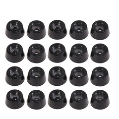 20Pcs Durable Silicone Chair Leg Covers Round Shape Table Feet Caps Black