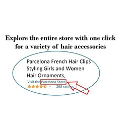 Parcelona French Crochet 3 ¼” Black Celluloid Non Slip Side Slide In