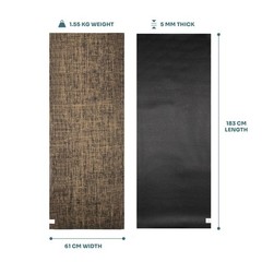 Eco-Friendly Jute Yoga Mat – High-Performance Vegan Exercise Mat 72″x24″ 0.2″ Th