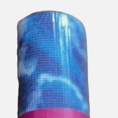 Terez Yoga Pilates Mat Blue Tie Dye 5mm Thick Non Slip Multicolor 24”x64”
