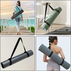 2 Pack Black Yoga Mat Carry Straps Adjustable Durable Sling Fit …