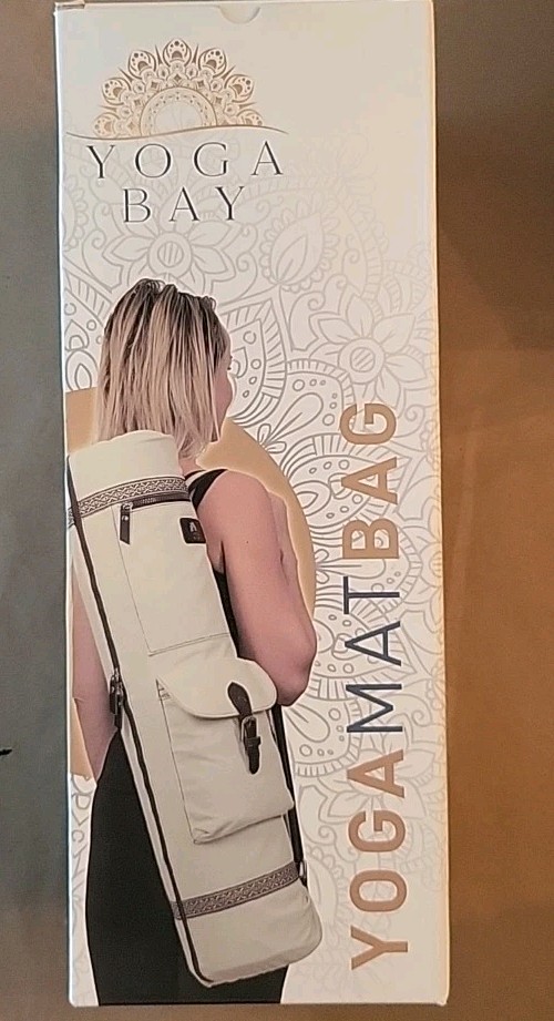 YOGABAY Yoga Mat Bag Carrier Light Beige