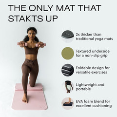 the Original Foldable Yoga Mat, Premium Foldable Exercise & Workout Mat with Non