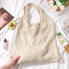Crochet Bags for Women Beach Totes Bags Aesthetic Summer Tote Standard Beige-a
