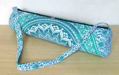 Green Ombre Mandala Yoga Mat Carrier Bag Hippie Mandala Cotton Bag With Shoulder