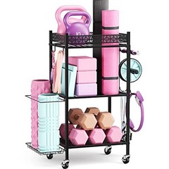 Yoga Mat Storage Rack Home Gym Efficient Storage Durable Reliable Detachable New